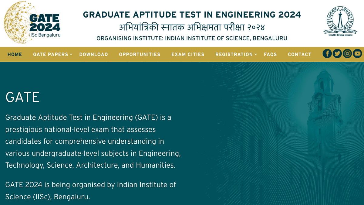 GATE 2024 Applications Likely to Begin on Aug 24, Exam from Feb 3 The